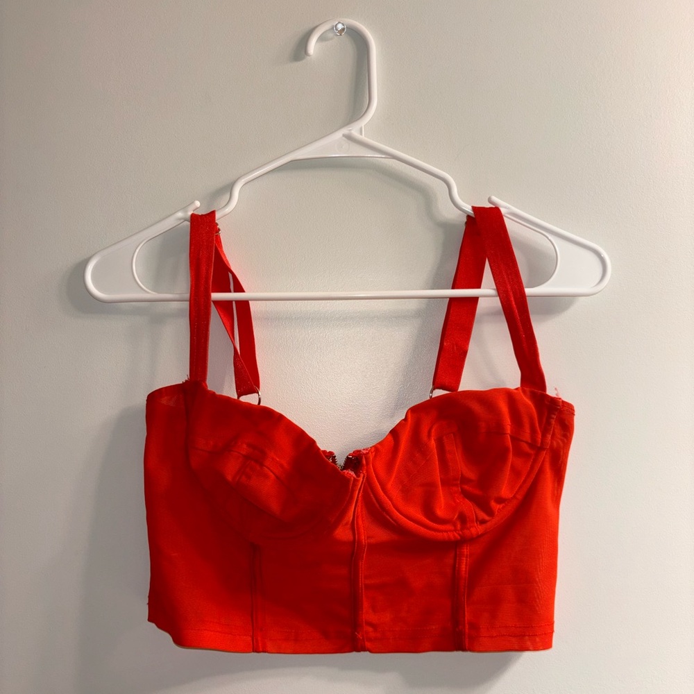 red edikted corset top